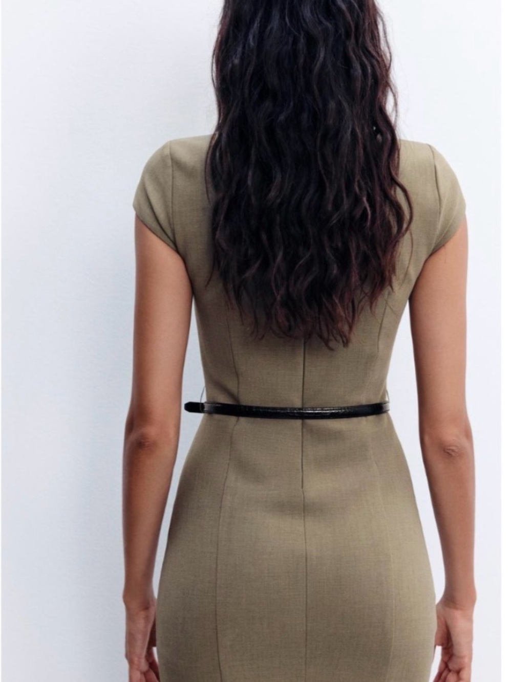ZARA Olive Green Mini Dress Size M – Never Worn - Picture 2 of 4